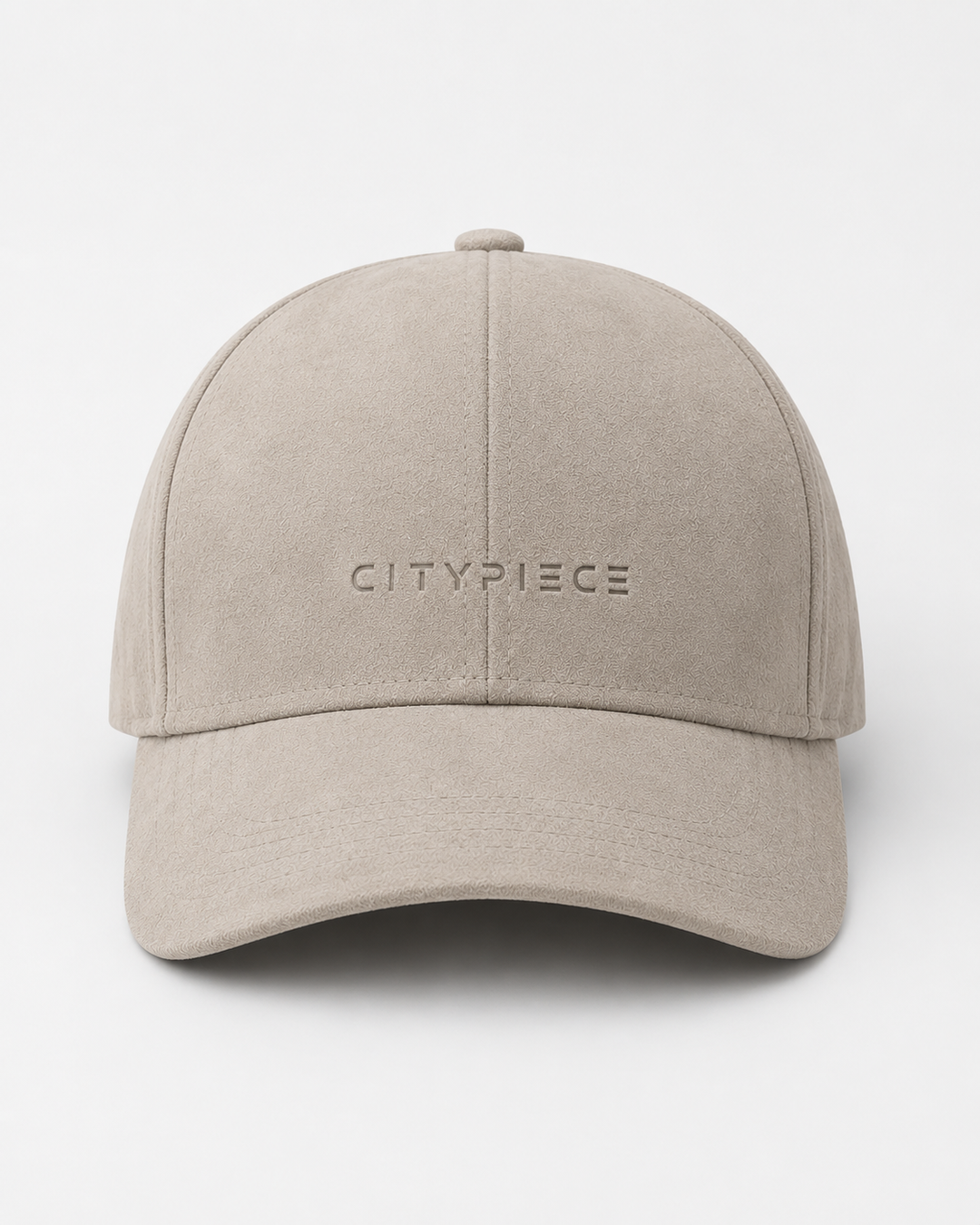 Light Beige Suede Cap with Logo
