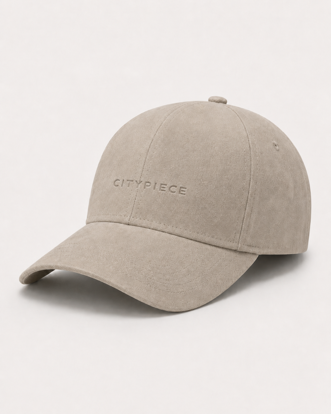 Light Beige Suede Cap with Logo