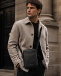 Citypiece Black Leather Crossbody Bag