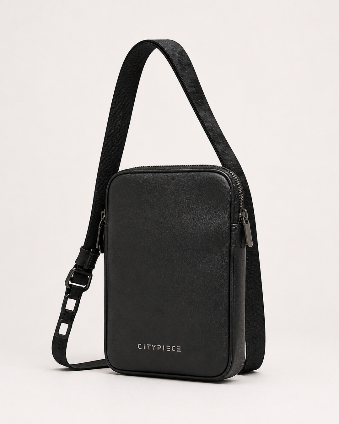 Citypiece Black Leather Crossbody Bag