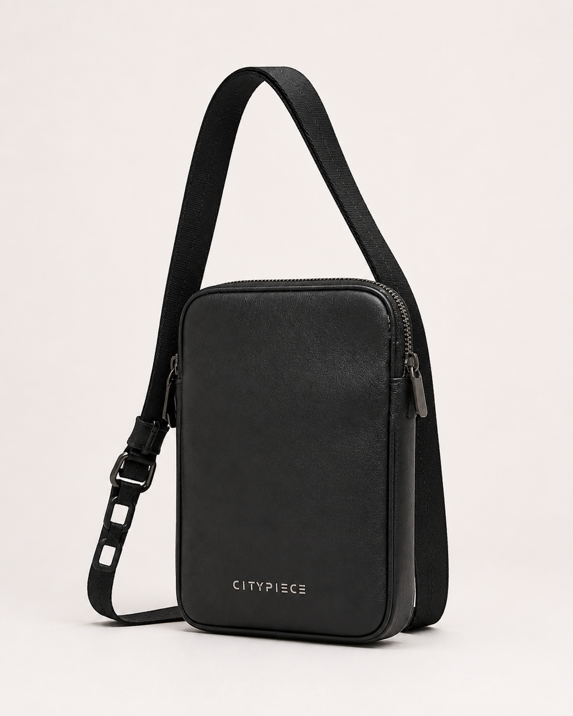 Citypiece Black Leather Crossbody Bag
