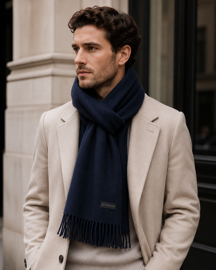 Citypiece Navy Cashmere Scarf