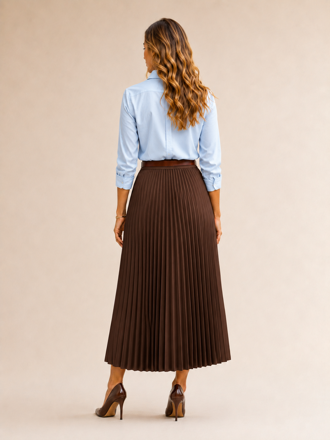 Pleated City Midi Skirt