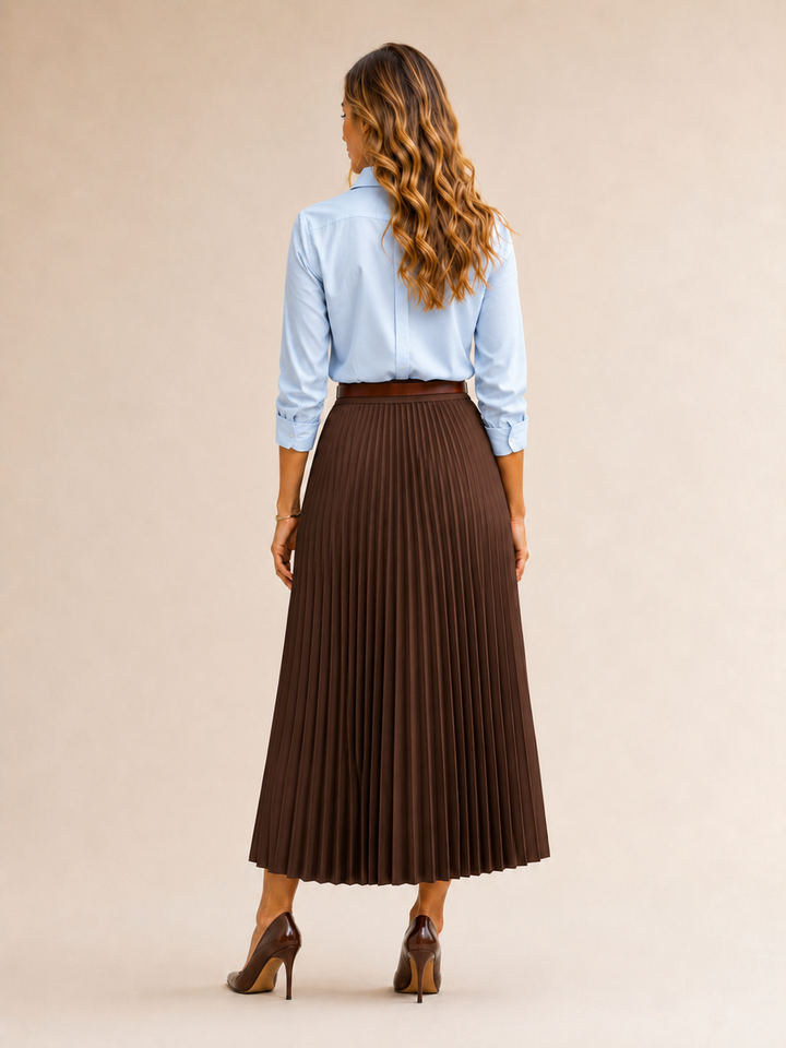 Pleated City Midi Skirt