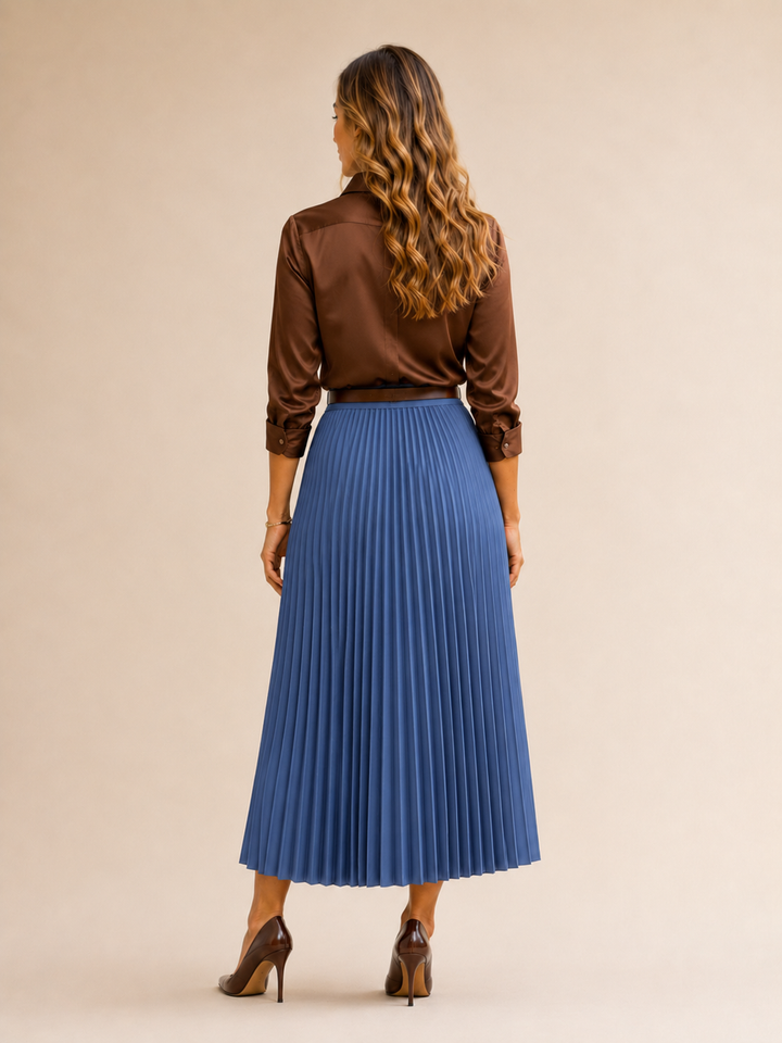 Pleated City Midi Skirt